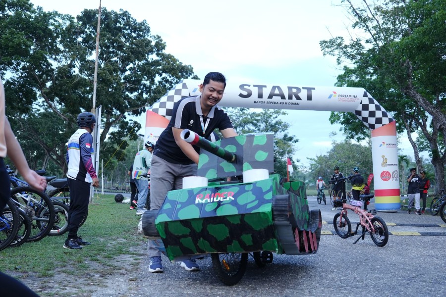 Hari Olahraga Nasional, Kilang Pertamina Dumai Gelar Fun Bike untuk Mendorong Transformasi Gaya Hidup Sehat Pekerja