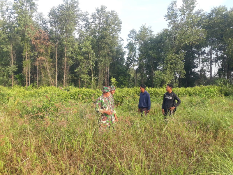 Pengantisipasian Terjadinya Karhutla, Personil Koramil 06 Merbau Melaksanakan Patroli