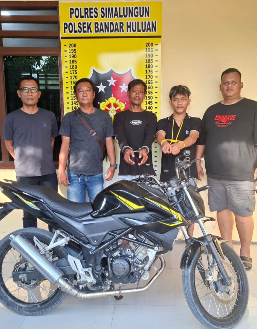 Gerak Cepat Polsek Bandar Huluan Ringkus Dua Pelaku Pencurian Sepeda Motor, Korban Rugi Rp 20 Juta