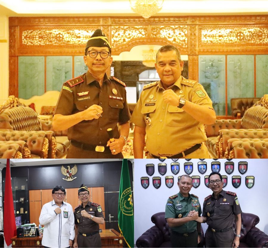 Kajati Riau Seharian  Kunker, Silaturahmi Dengan Tiga Pejabat Tinggi Di Pekanbaru