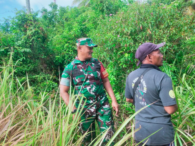 Patroli Rutin Koramil 06/Merbau Pastikan Dusun 01 Desa Baran Melitang Nihil Titik Api