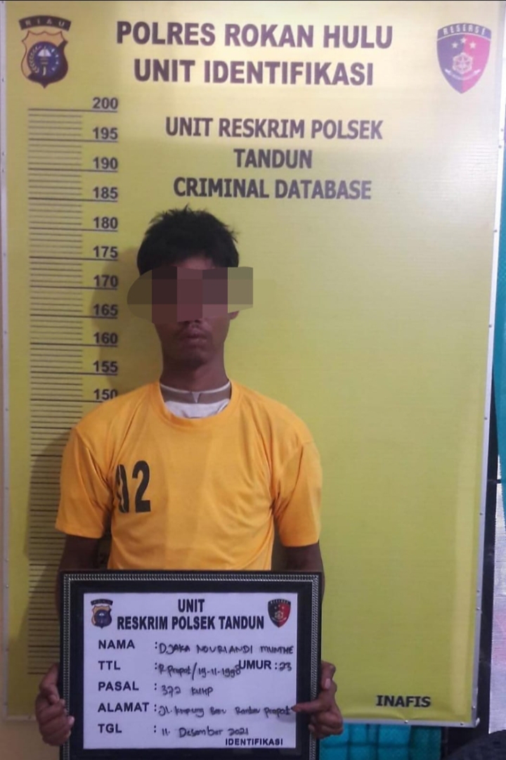 Personil Polsek Tandun Berhasil Ringkus Tersangka Penggelapan Sepeda Motor