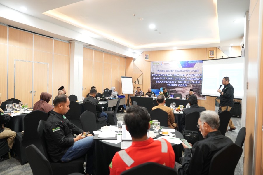 Tanam Lebih dari 20 Ribu Mangrove, R&P Project Sumatera PT KPI Bersama Unri Gelar FGD Pengembangan Kawasan Mangrove Eco-Edu Park di Purnama