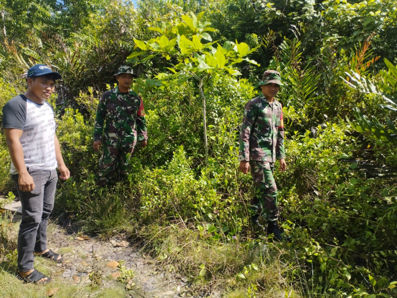 Giat Pelaksanaan Sosialisasi Pencegahan Karhutla Oleh Babinsa Koramil 06 Merbau