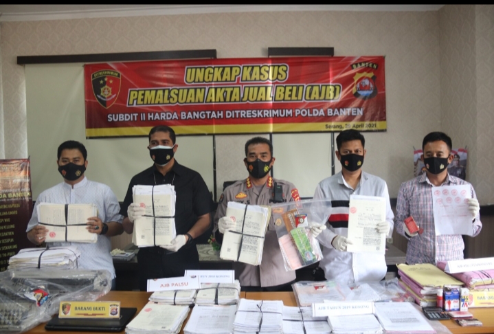 Sebanyak 690 AJB Palsu Berhasil Di Ungkap Satgas Mafia Tanah Polda Banten