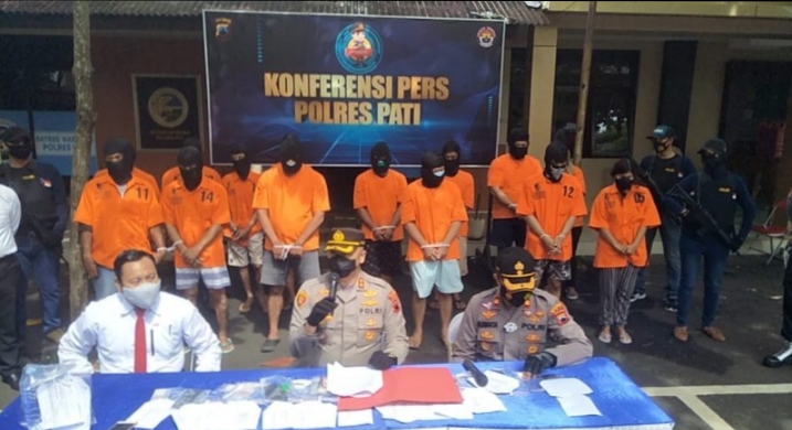 Satresnarkoba Polres Pati Berhasil Amankan 14 Tersangka Dalam Waktu Sebulan 