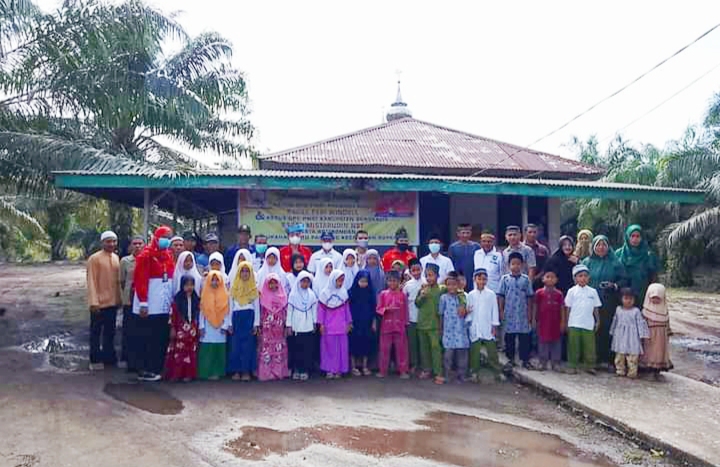 MDTA An-Nisa Sido Mulyo Batu Panjang Bengkalis Sambut Kunjungan PWRI Riau