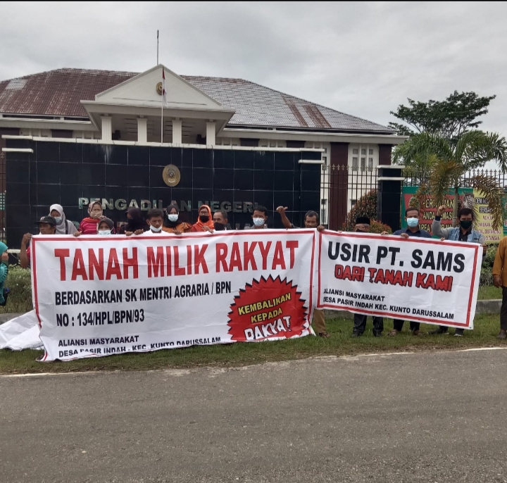 Warga Minta Usir PT SAM Dari Tanah HPL Trans F Desa Pasir Indah