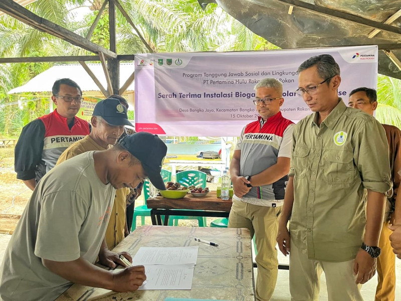 PHR Serahkan 8 Reaktor Biogas dan Rumah Pengering Tenaga Surya ke Masyarakat Rokan Hilir