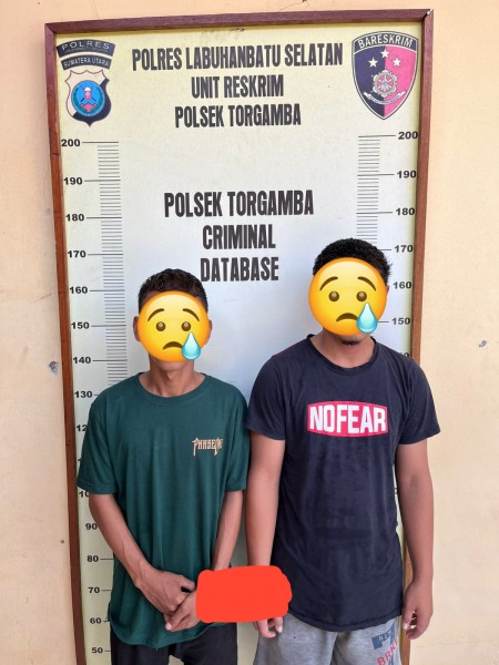 Polsek Torgamba Ungkap Pencurian di SPBU Pinang Awan, Dua Pelaku Diamankan, Uang Rp20 Juta Milik Sopir Raib
