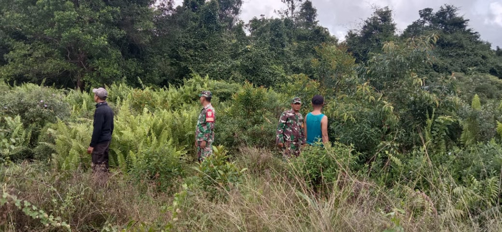 Personil Koramil 06 Merbau Sampaikan Larangan Membakar Hutan dan Lahan