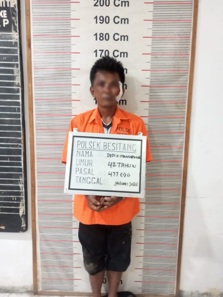 Polsek Besitang Amankan Pelaku Pencurian Sepeda Motor di Desa Halaban