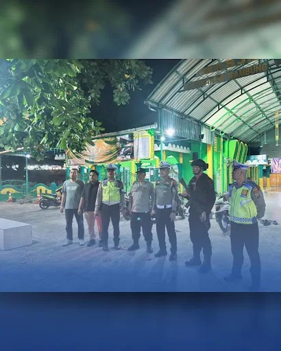 Jaga Ketertiban Ramadhan, Brimob Backup Polres Tebing Tinggi Laksanakan Patroli Asmara Subuh