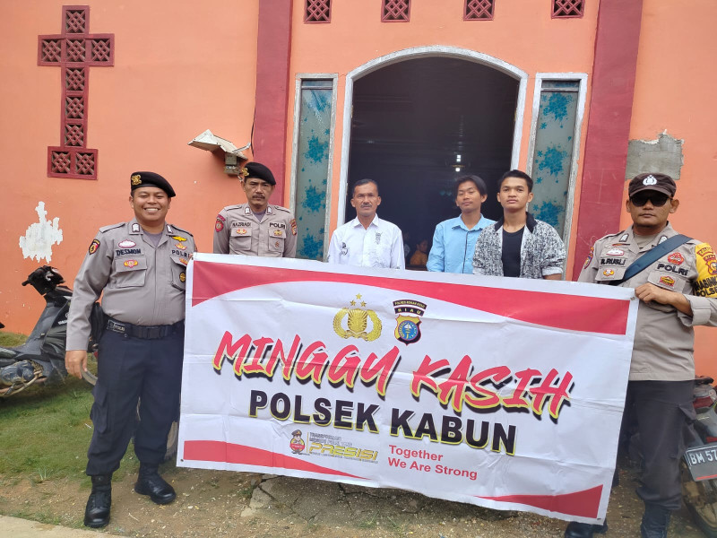Wujudkan Harkamtibmas, Personil Polsek Kabun Rutin Giat Minggu Kasih