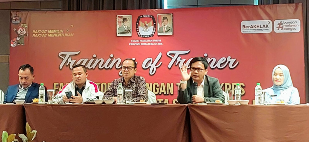 Siapkan KPPS, KPU Sumut Gelar Training of Trainer Kepada KPU Kabupaten dan Kota
