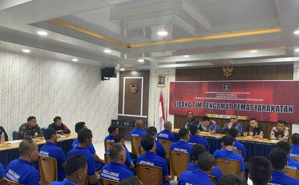 Wujudkan Komitmen Pembinaan dan Penegakan Hak WBP yang berkualitas, Lapas Pasir Pangaraian Laksanakan Sidang TPP Berkala