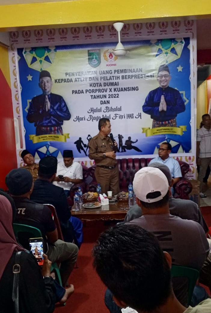 Apresiasi Atlit Serta Pelatih Berprestasi, KONI Dumai Kucurkan Uang Pembinaan