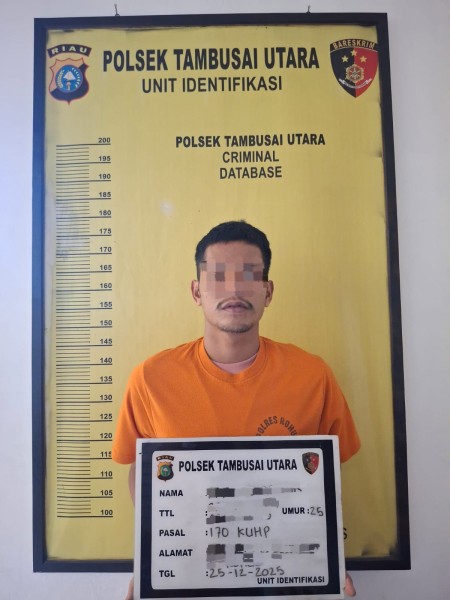 Tusuk Korban dengan Pisau, Pelaku Kekerasan Bersama di Tambusai Utara Ditangkap Polisi