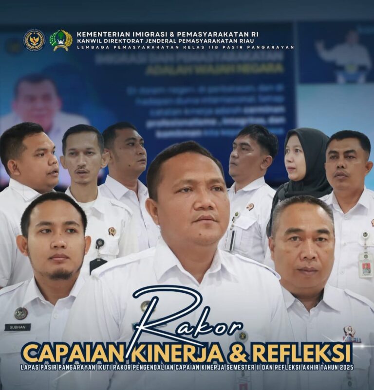 Capaian Kinerja Semester II dan Refleksi Akhir Tahun 2025, Lapas Kelas IIB Pasir Pengaraian Ikuti Zoom Meeting