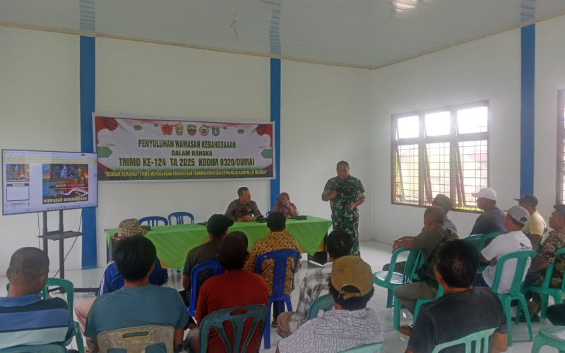 Wawasan Kebangsaan, TMMD ke 124 Kodim 0320 Dumai Berikan Penyuluhan Pada Masyarakat