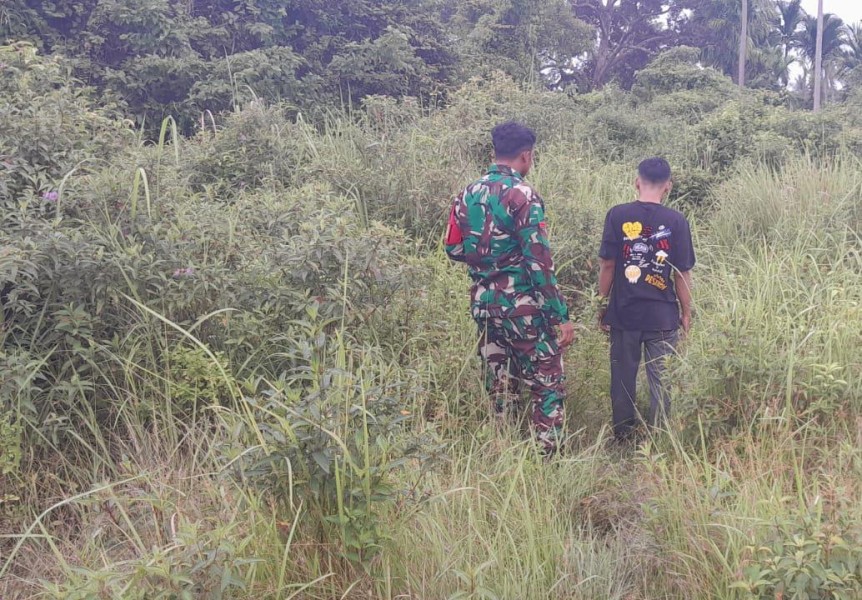 Sosialisasi Babinsa di Kuala Merbau, Warga Didorong Cegah Karhutla