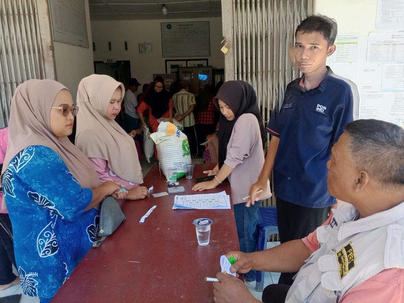 Sebanyak 800 KK Penerima Bantuan Pangan Beras 10 kg di Kecamatan Marbau