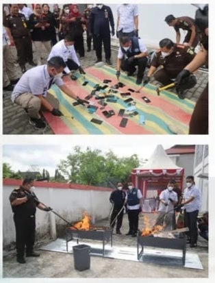 Inkracht, Kejari Dumai Musnahkan BB Perkara Tipidum Periode Bulan September hingga Oktober 2025