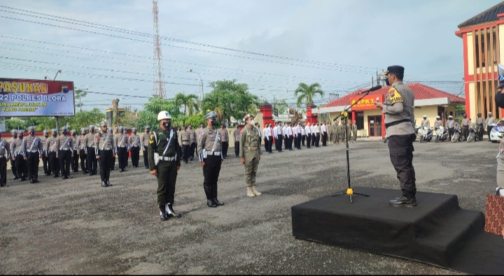 Kapolres Blora Pimpin Apel Gelar Pasukan Operasi Zebra Candi 2022