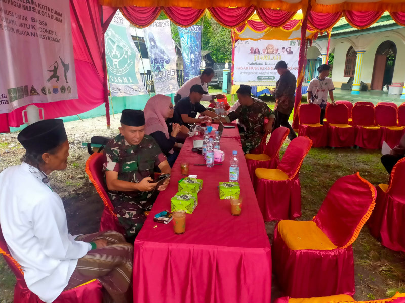 Diwakili Danramil 02, Letkol Inf Ronald Manurung Hadiri Kegiatan Donor Darah Sempena Hari Lahir NU