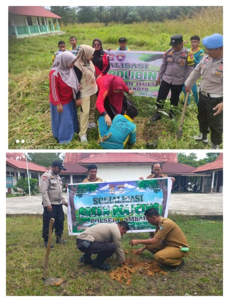 POLRES ROKAN HULU DUKUNG PROGRAM KAPOLDA RIAU MELALUI GREEN POLICING