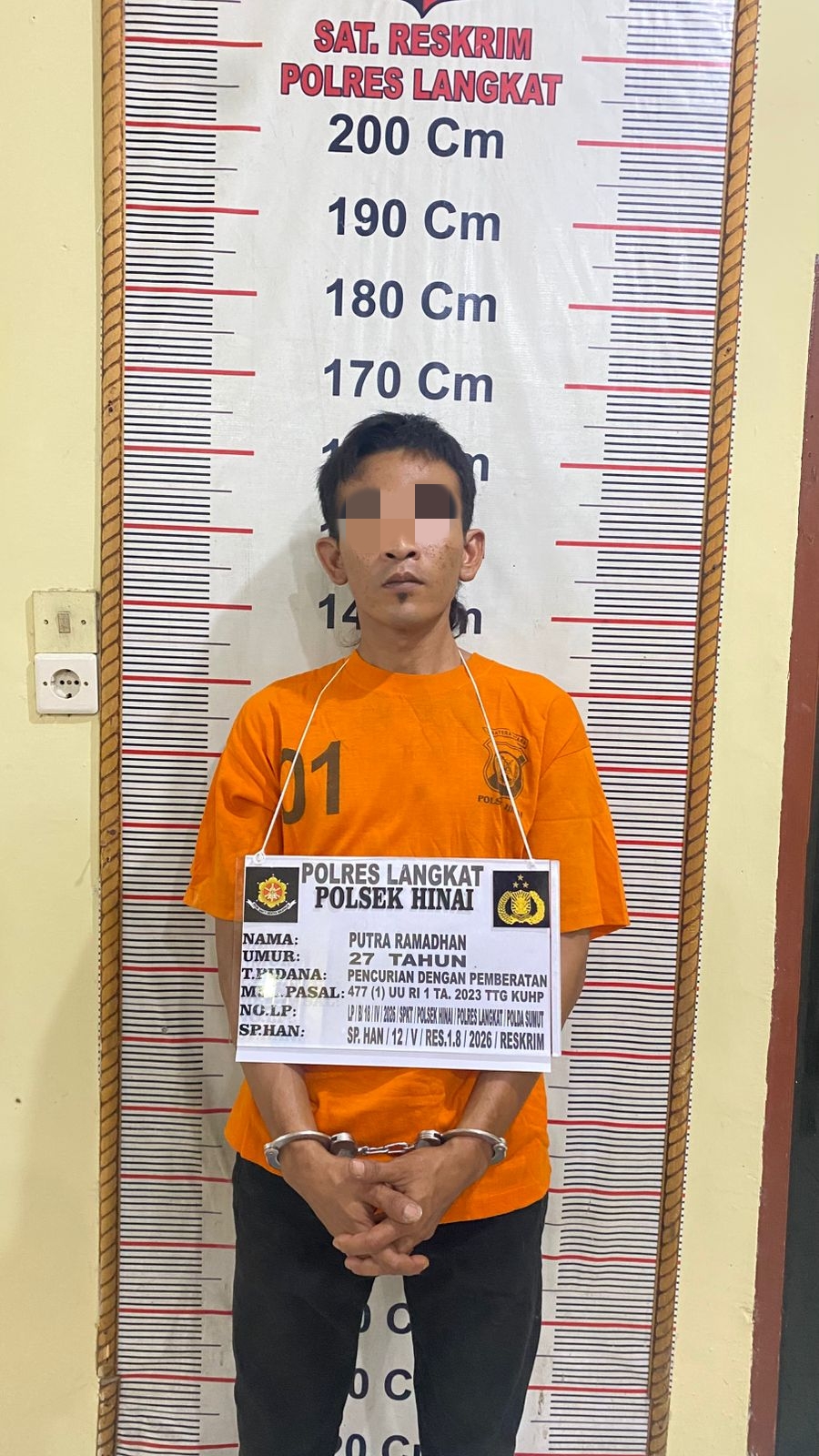 Polsek Hinai Bekuk Dua Terduga Pelaku Pencurian Jerjak Besi dan Pintu Rumah