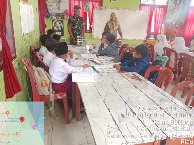 Koramil 06/Merbau Kawal Distribusi Makan Sehat Bergizi