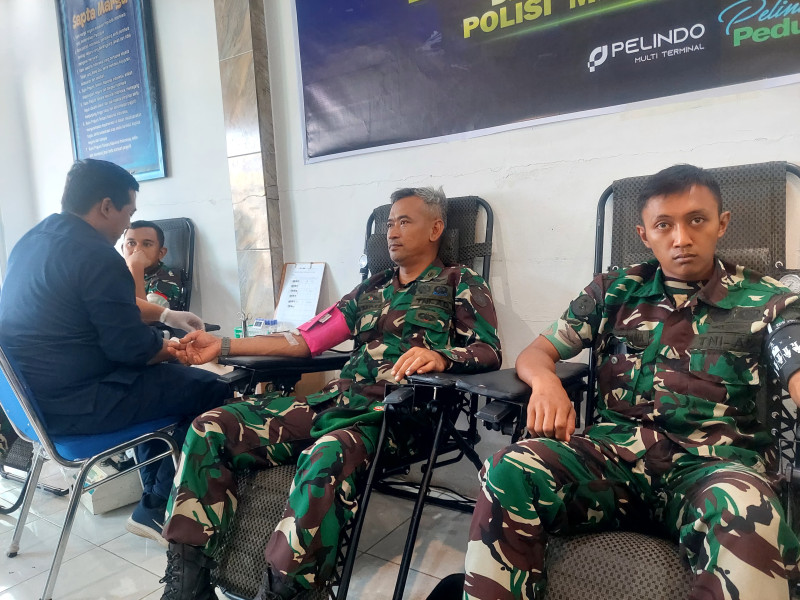 Denpom Lanal Dumai dan Kodim 0320 Bersinergi dalam Aksi Donor Darah Berdaya Sosial