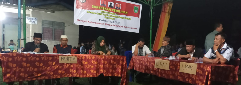Amir Husin Kembali Terpilih Jadi Ketua RT 013 Kelurahan Bukit Timah Dumai Selatan