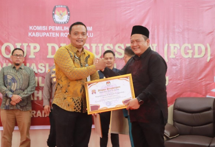 FGD Evaluasi Pilkada Rohul 2024, Lapas Pasir Pangaraian Raih Penghargaan dari KPU