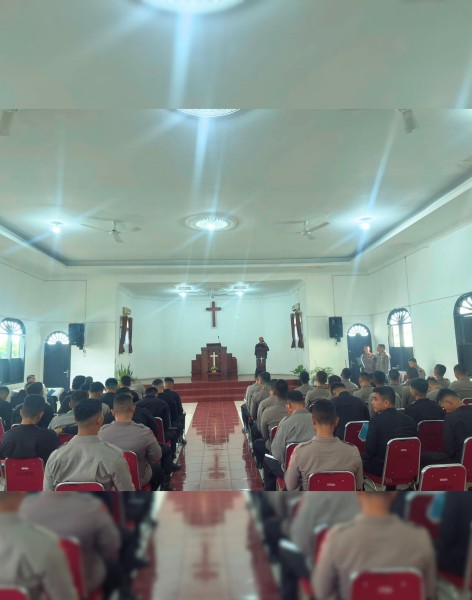 Bangun Kekuatan Spiritual, Satuan Brimob Polda Sumut Mantapkan Mental dan Iman Personel Lewat Binrohtal