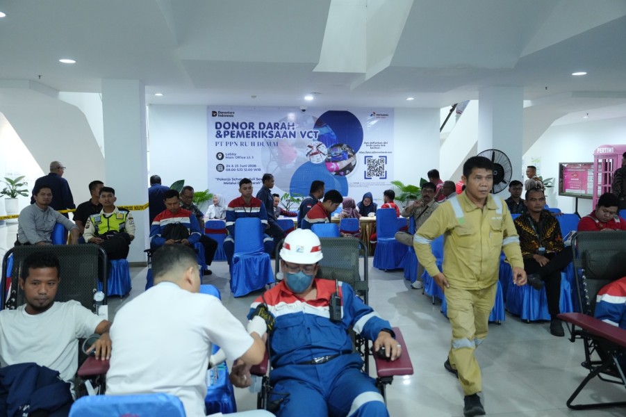 Pertamina Patra Niaga Kilang Dumai Berhasil Kumpulkan 600 Kantong Darah dari 2 Area Operasi