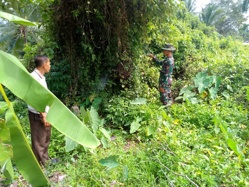 Babinsa Ajak Masyarakat Tanjung Bunga Peduli Lingkungan dan Tolak Bakar Lahan