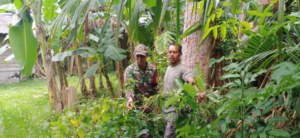 Babinsa di Merbau Ajak Masyarakat Aktif Berperan dalam Pencegahan Karhutla