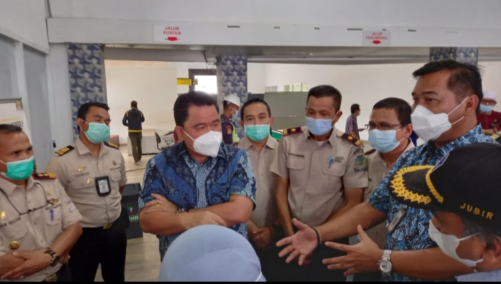 Dirjen Kemenkes Tinjau Kesiapan Pelabuhan Dumai Diikuti Oleh Instansi Terkait Kota Dumai