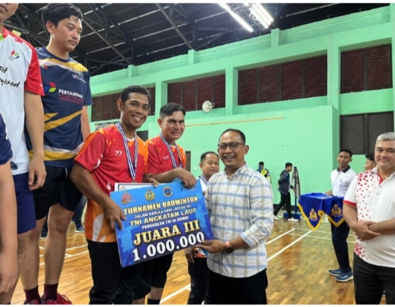 Kilang Pertamina Dukung Turnamen Badminton HUT ke-80 TNI AL Guna Wujudkan Dumai Sehat