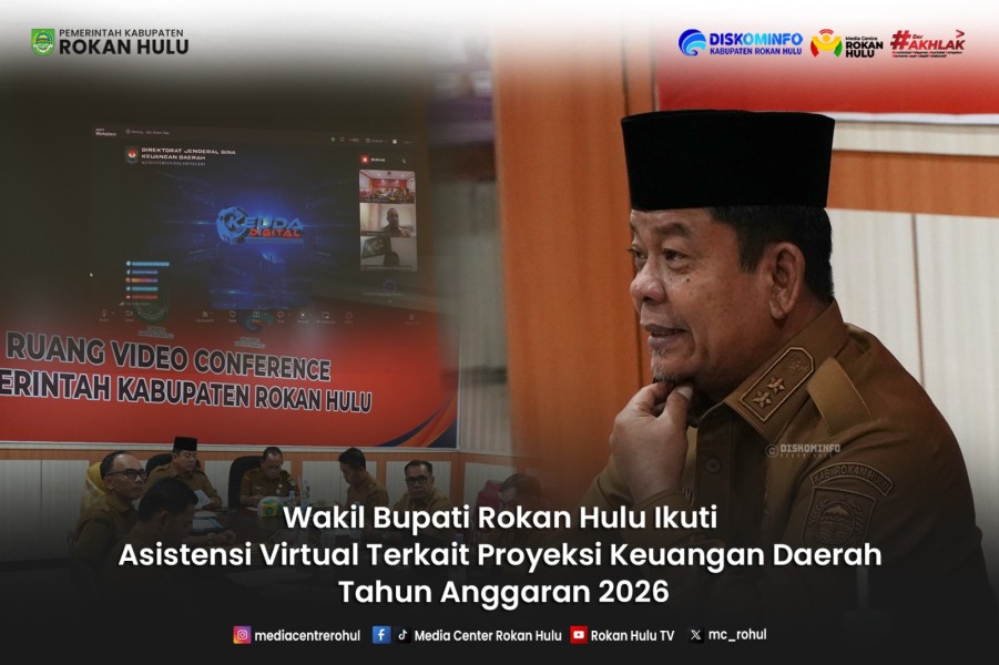 Wabup Rohul Ikuti Asistensi Virtual Terkait Proyeksi Keuangan Daerah TA 2026