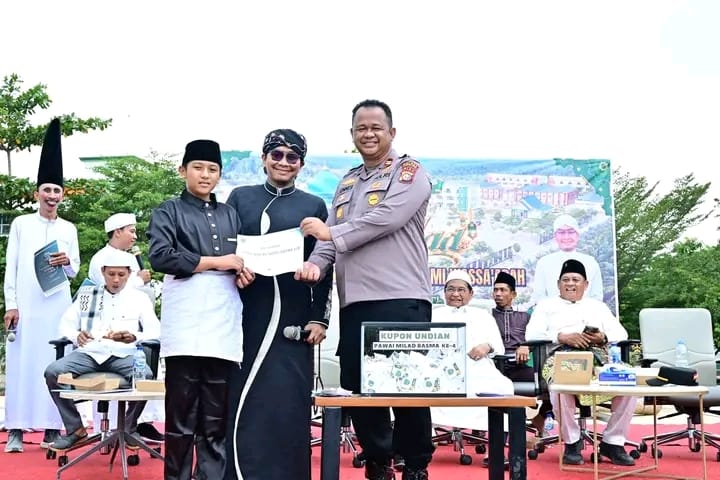 Polsek Kepenuhan Amankan Pawai Milad Ke-4 Ponpes Basma Darul 'Ilmi Wassa'adah
