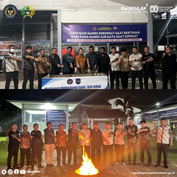 ANTISIPASI GANGGUAN KAMTIB, LAPAS BINJAI LAKSANAKAN RAZIA RUTIN BLOK HUNIAN