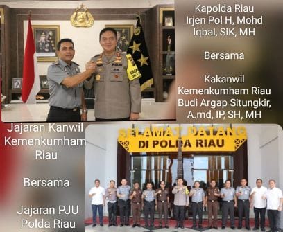 Kepala Kanwil Kemenkumham Temui Kapolda Riau