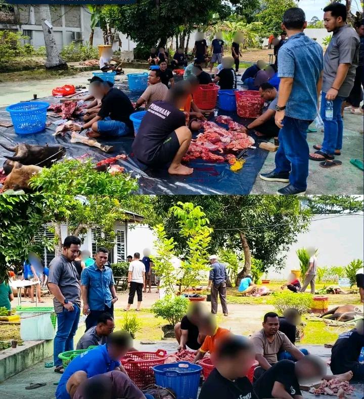 Lapas Pasir Pengaraian Sembelih 13 Sapi dan 1 Kambing