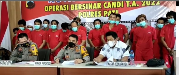 Gelar Konferensi Pers, Polres Pati Berhasil Bekuk Puluhan Pengedar Narkotika Jenis Sabu