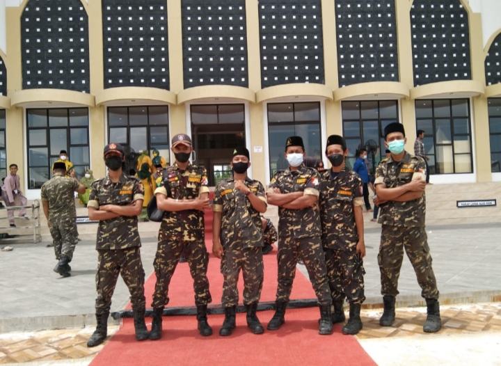 Banser Bersinergi Bantu Pengamanan Dan Prokes Acara MTQ ke 50 Tingkat Provinsi