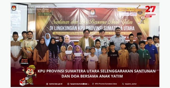 KPU Sumut Gelar Santunan dan Doa Bersama Anak Yatim untuk Pererat Solidaritas