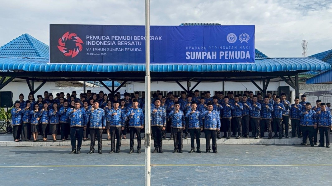 Rutan Kelas I Medan Gelar Upacara Peringatan Hari Sumpah Pemuda ke 97 Tahun 2025